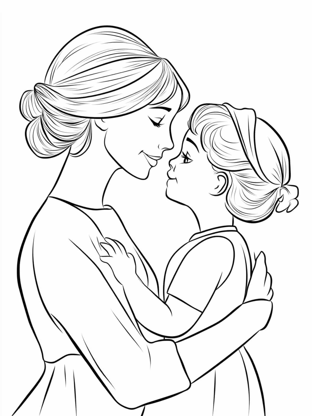 Mothers Day Cards Coloring Sheets For Kid