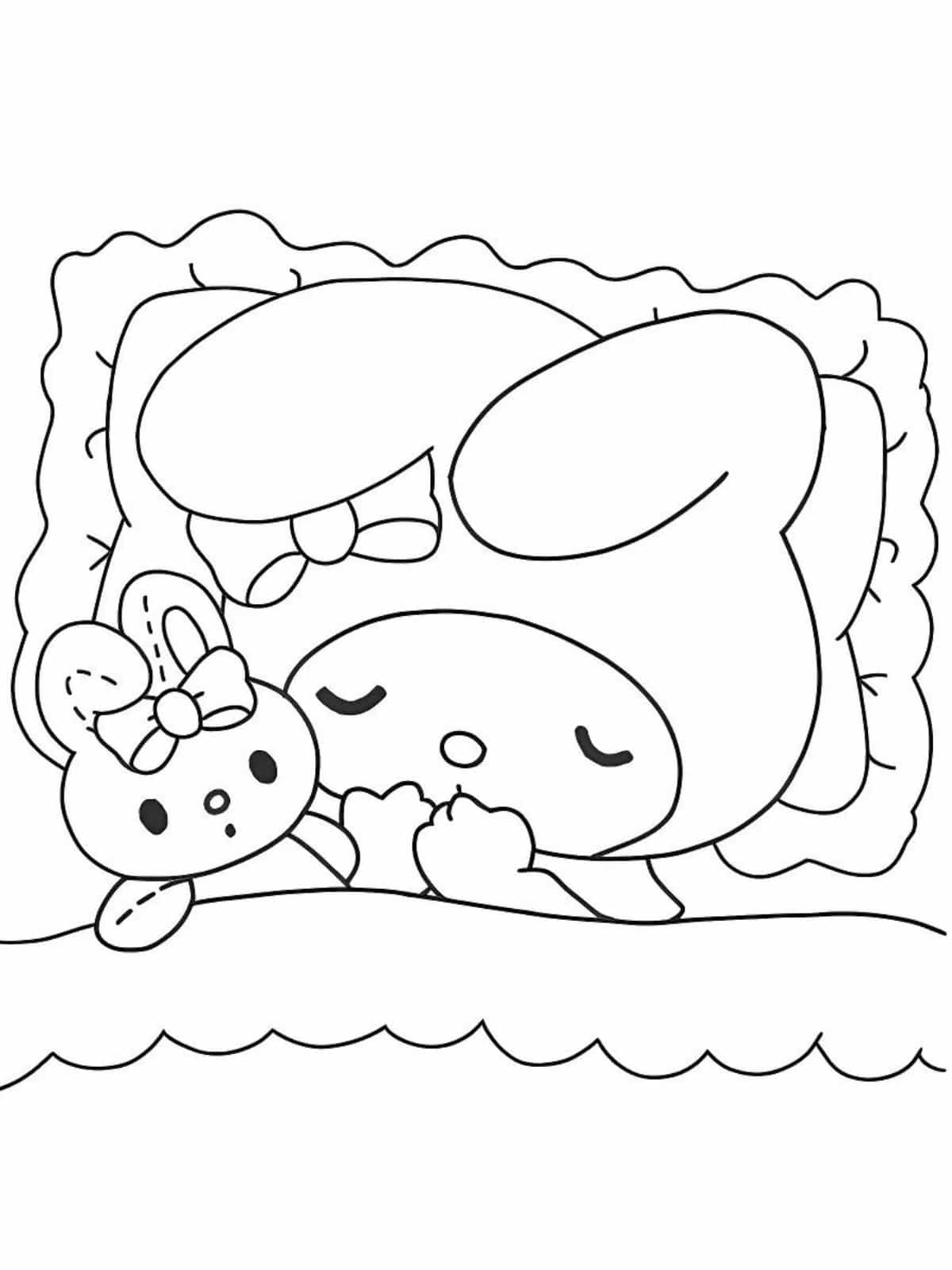 My Melody With A Pet Coloring Pages