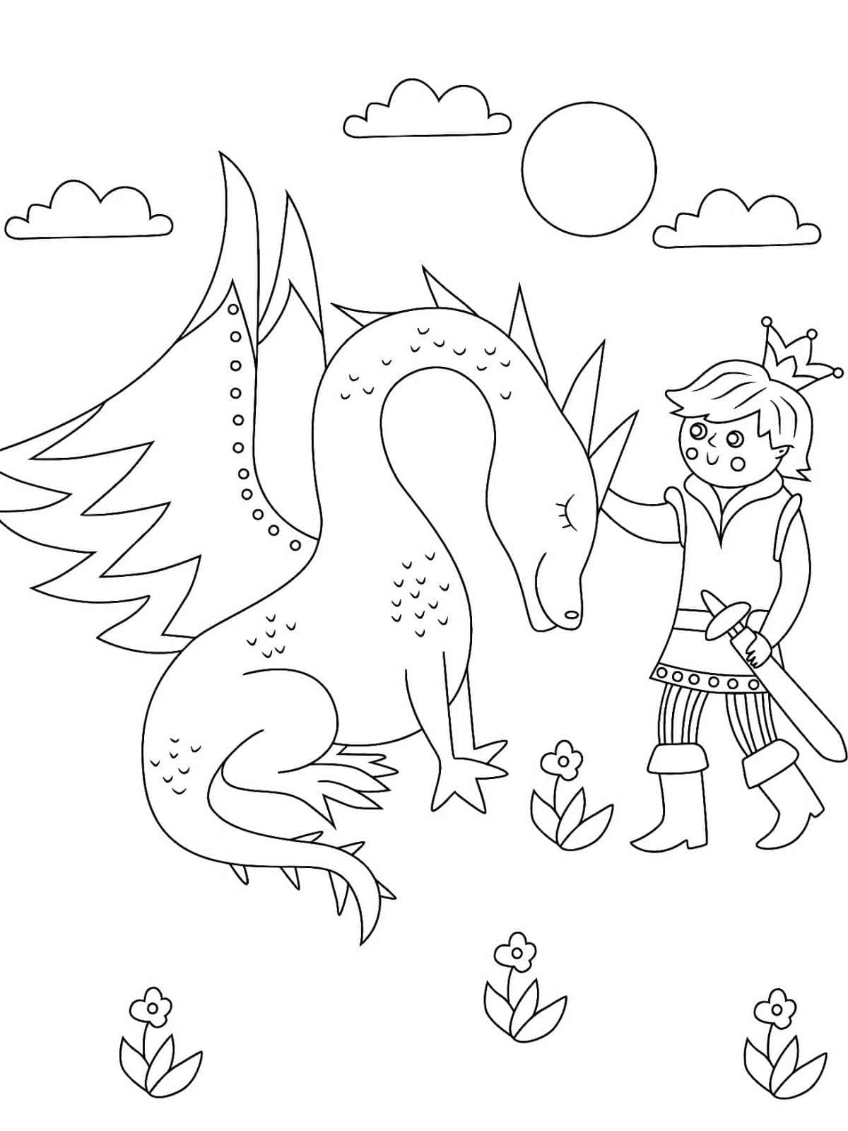 Mythical Beast Dragon Coloring Pages