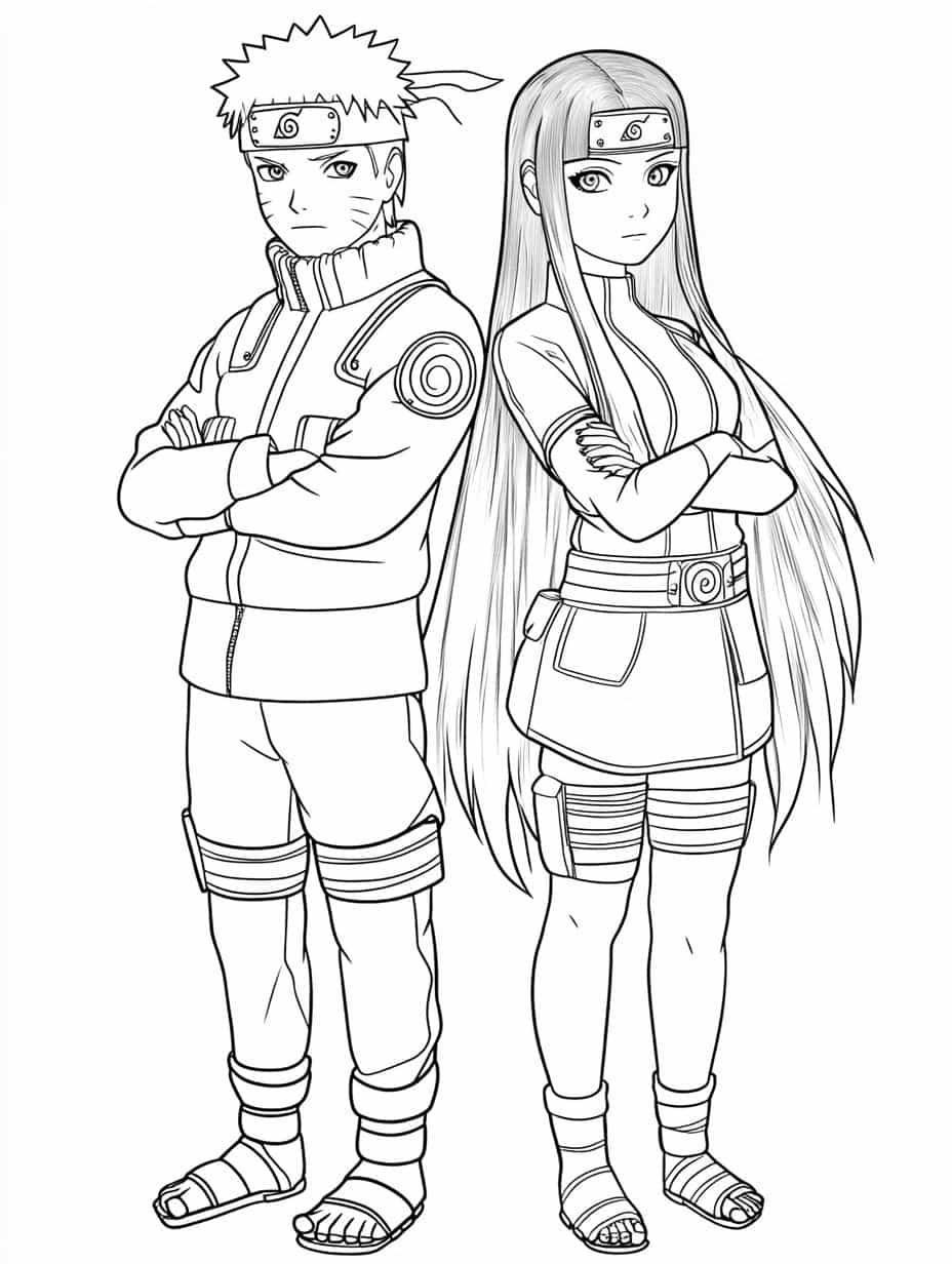 Naruto And Hinata Coloring Pages