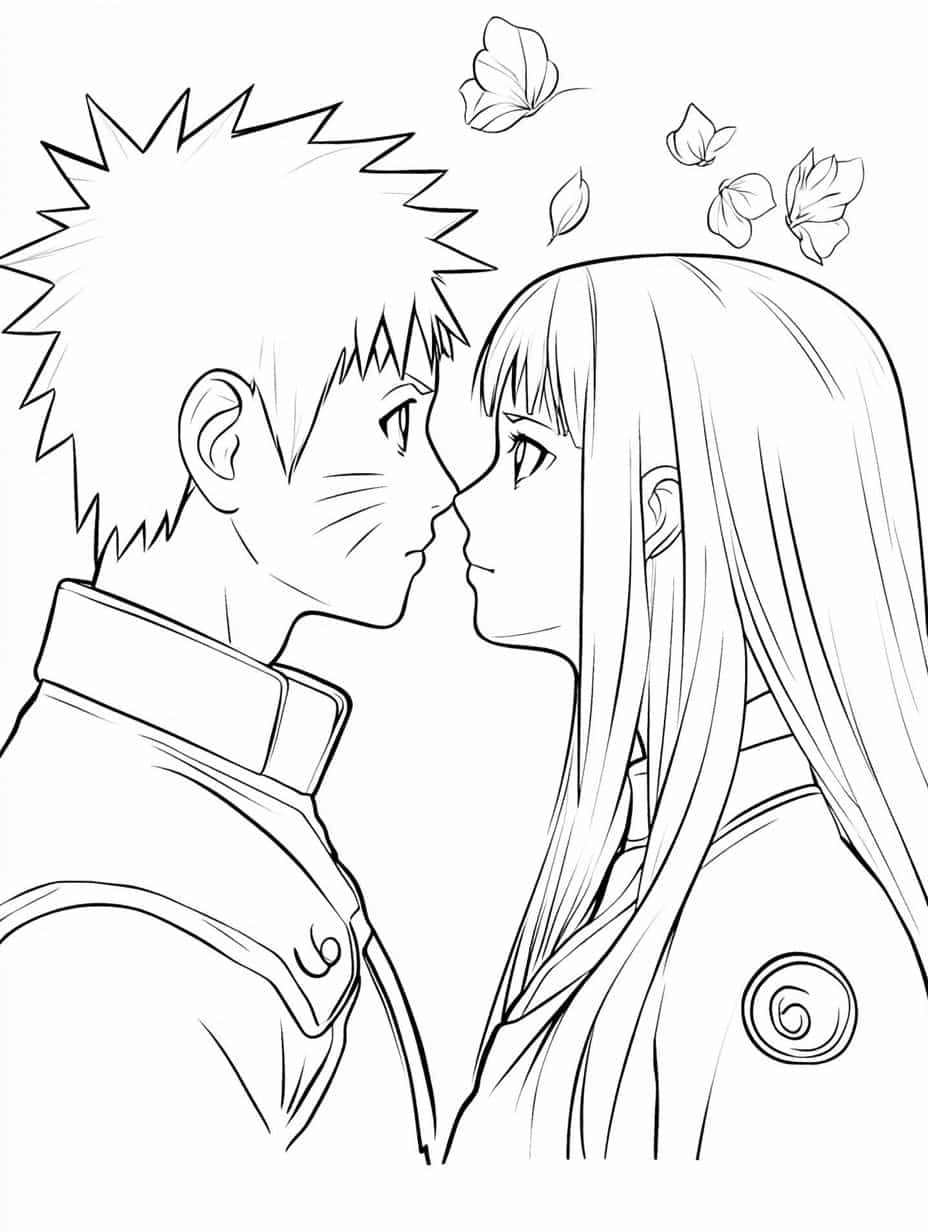 Naruto And Hinata Coloring Pagesfor Kids