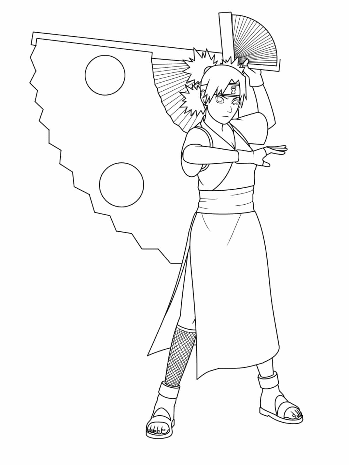 Naruto With Sharingan Coloring Page