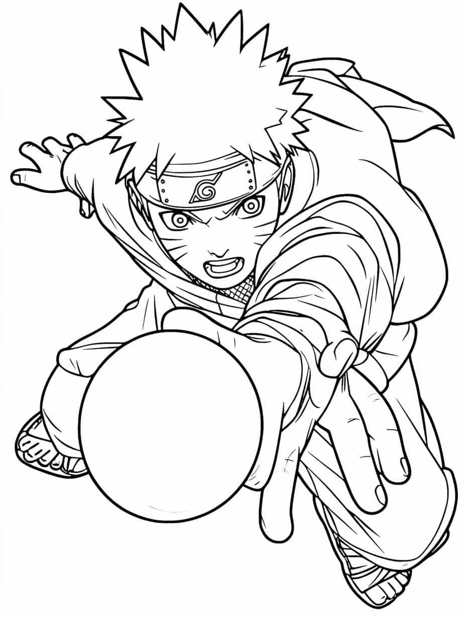 Narutos Rasengan Coloring Pages