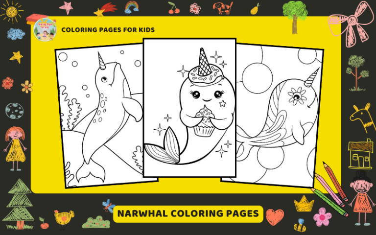 Narwhal Coloring Pages Featured Image