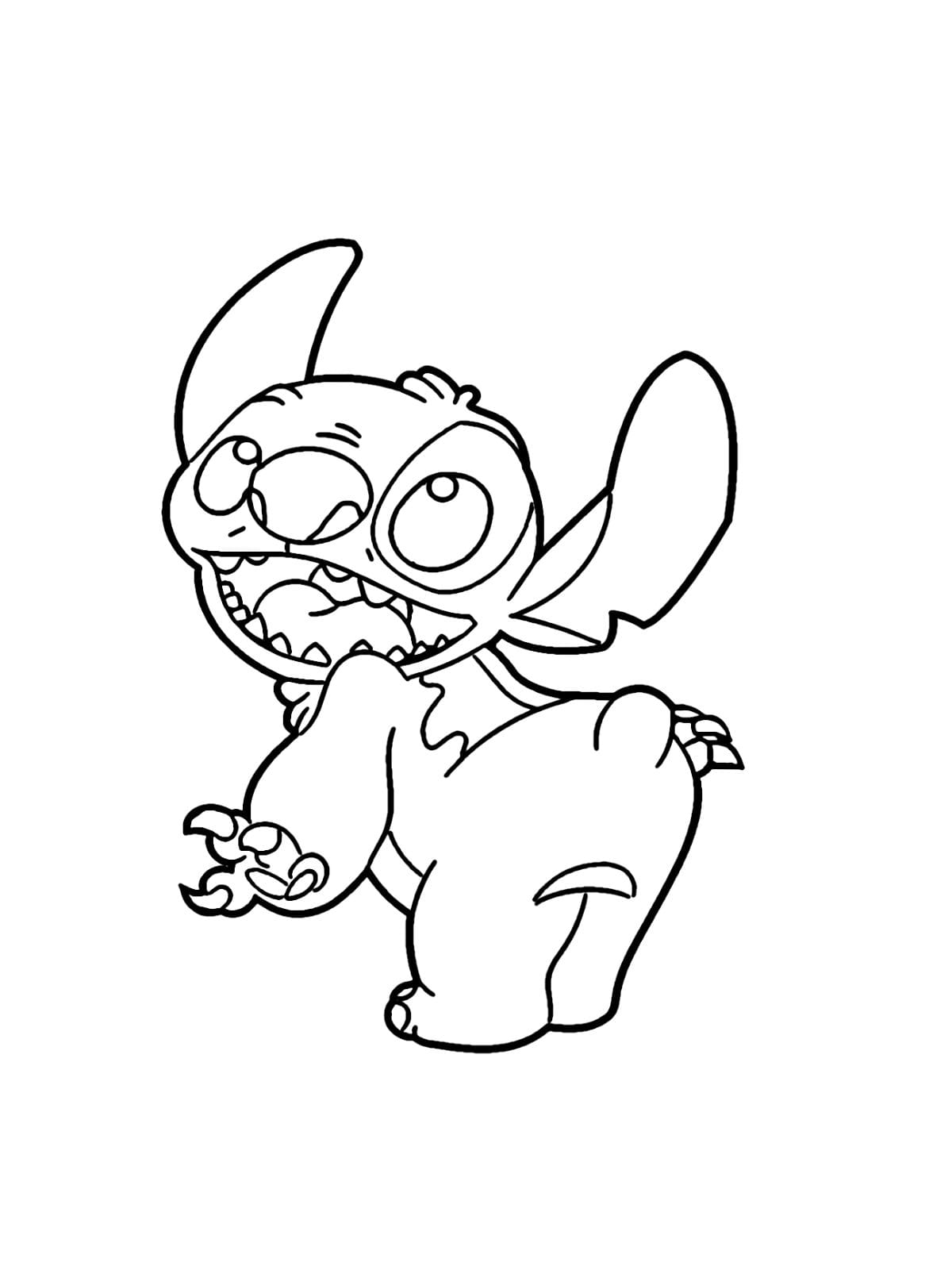 Naughty Stitch Coloring Pages