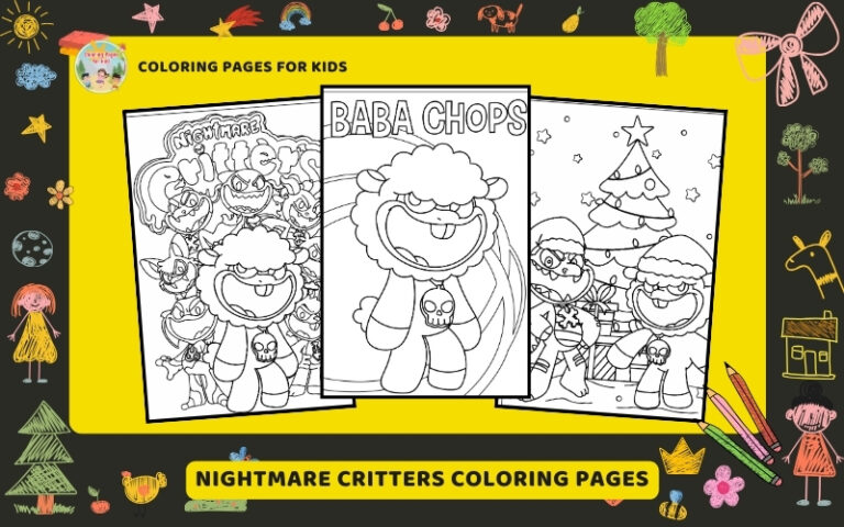 Nightmare Critters Coloring Pages Featured Image