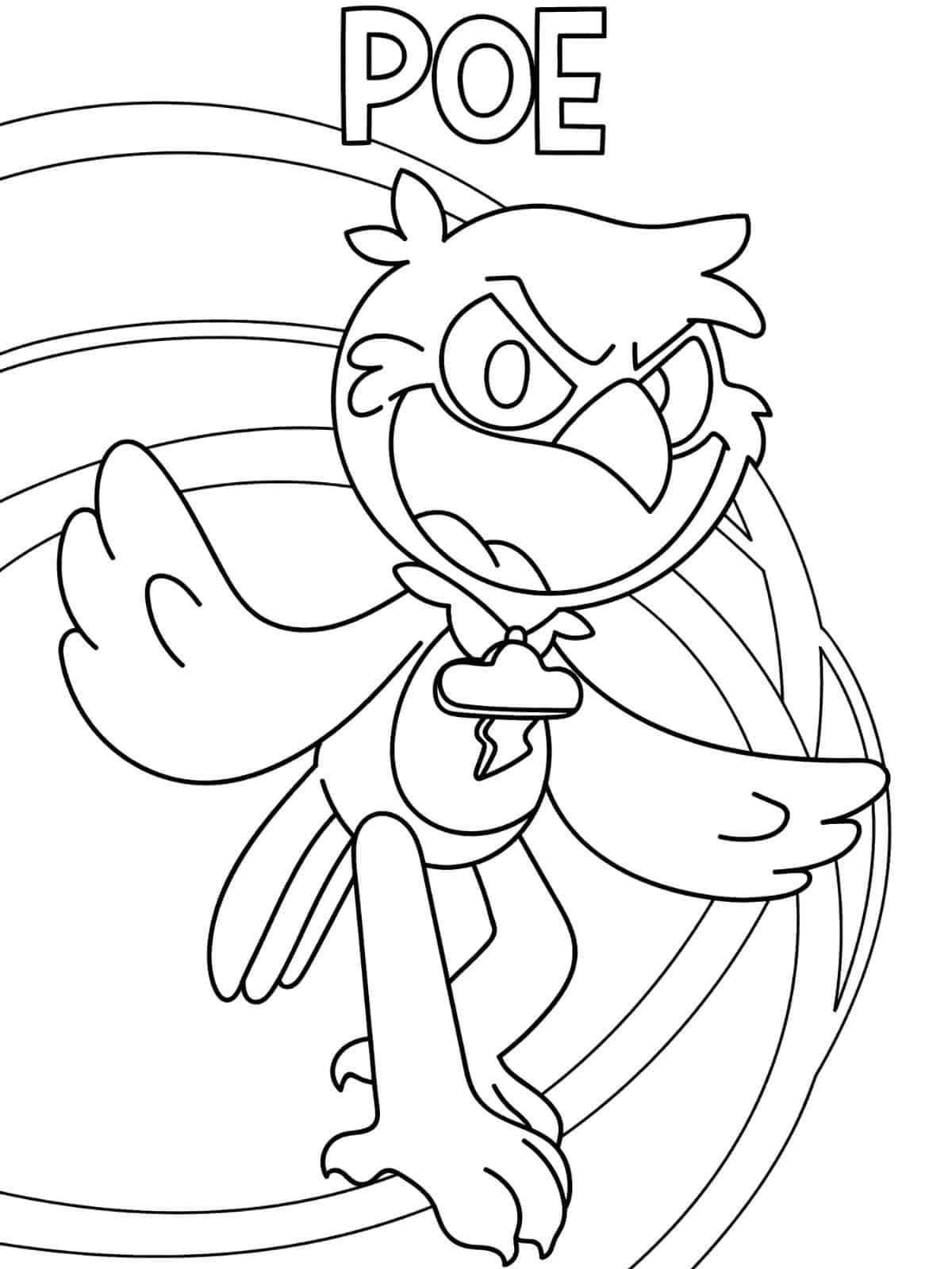 Nightmare Critters Poe Coloring Pages