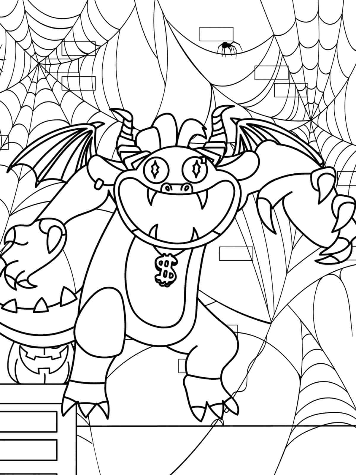 Nightmare Critters Scary Coloring Sheets