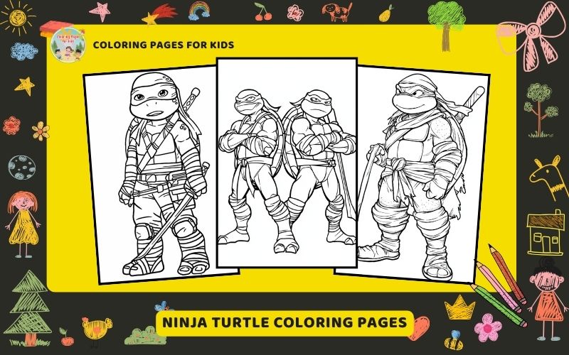 Ninja Turtle Coloring Pages Featured Image