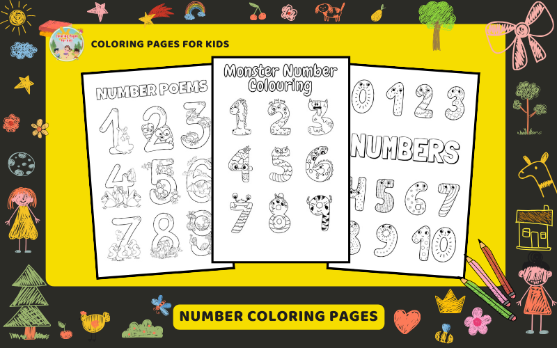 Number Coloring Pages Featured Image