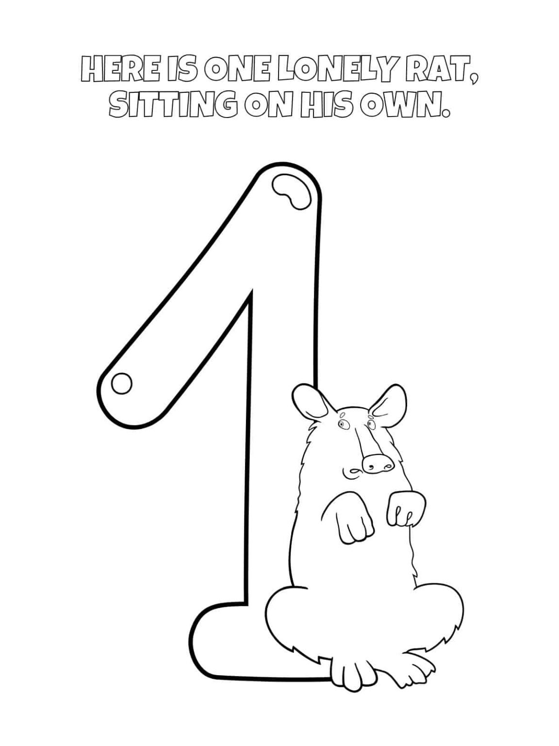 From 1 to 10 fun number coloring pages for kids 