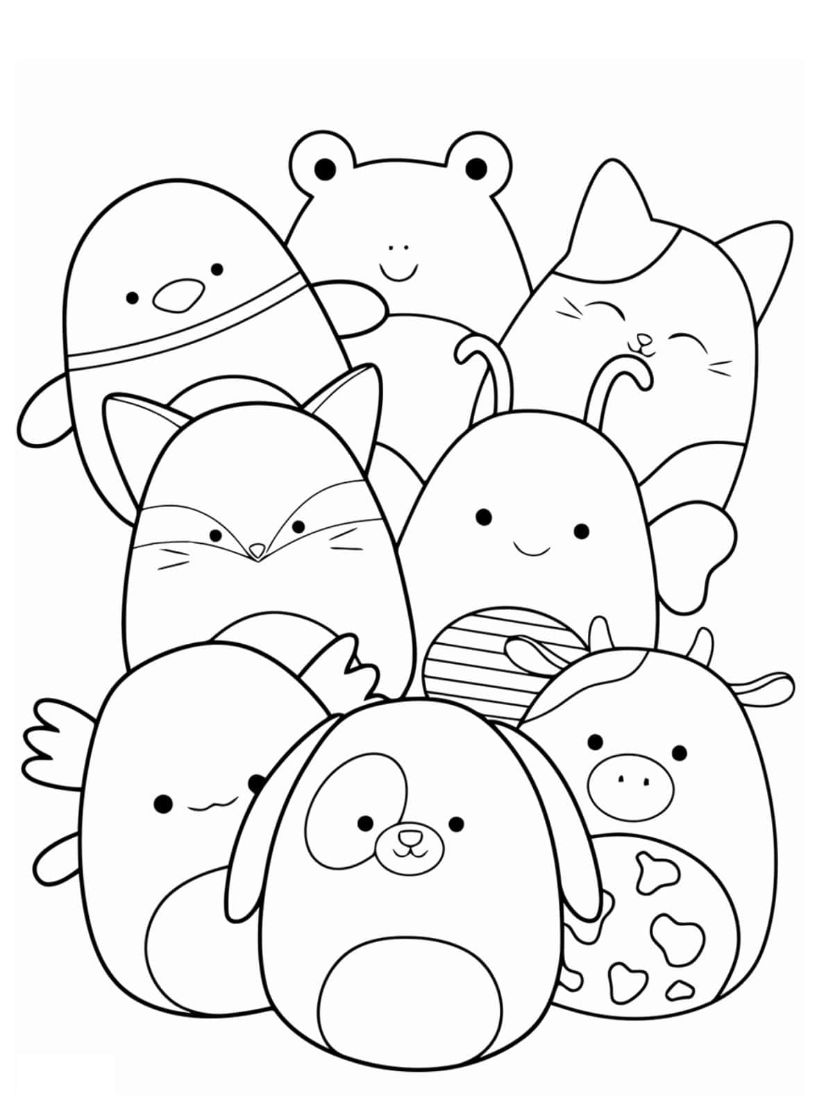 Ocean Squishmallow Coloring Pages