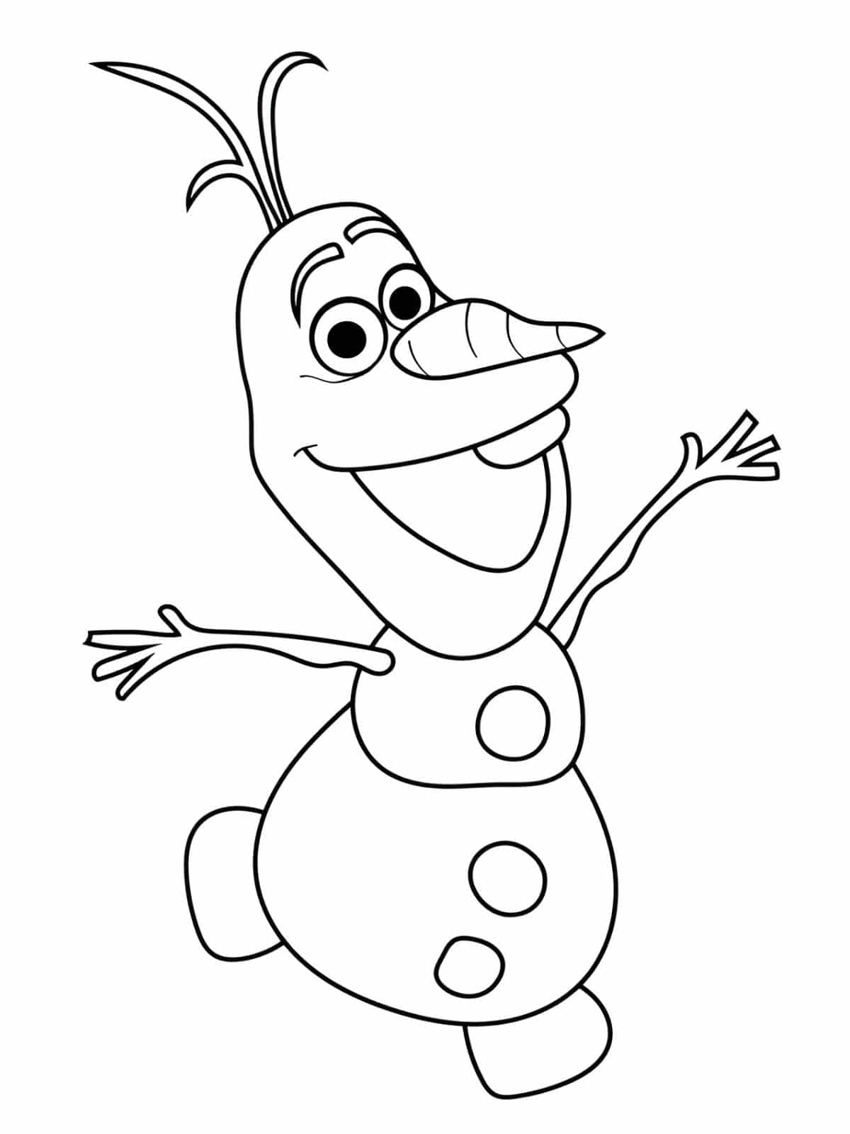 Olaf In Freezing Cold Coloring Page