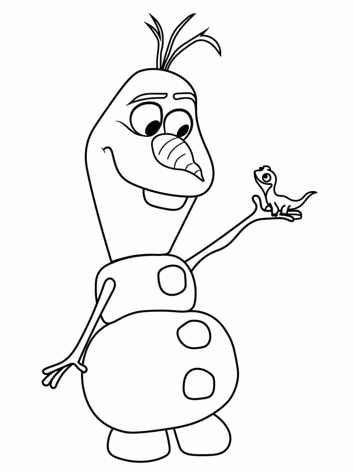 Olaf In Ice Castle Coloring Page