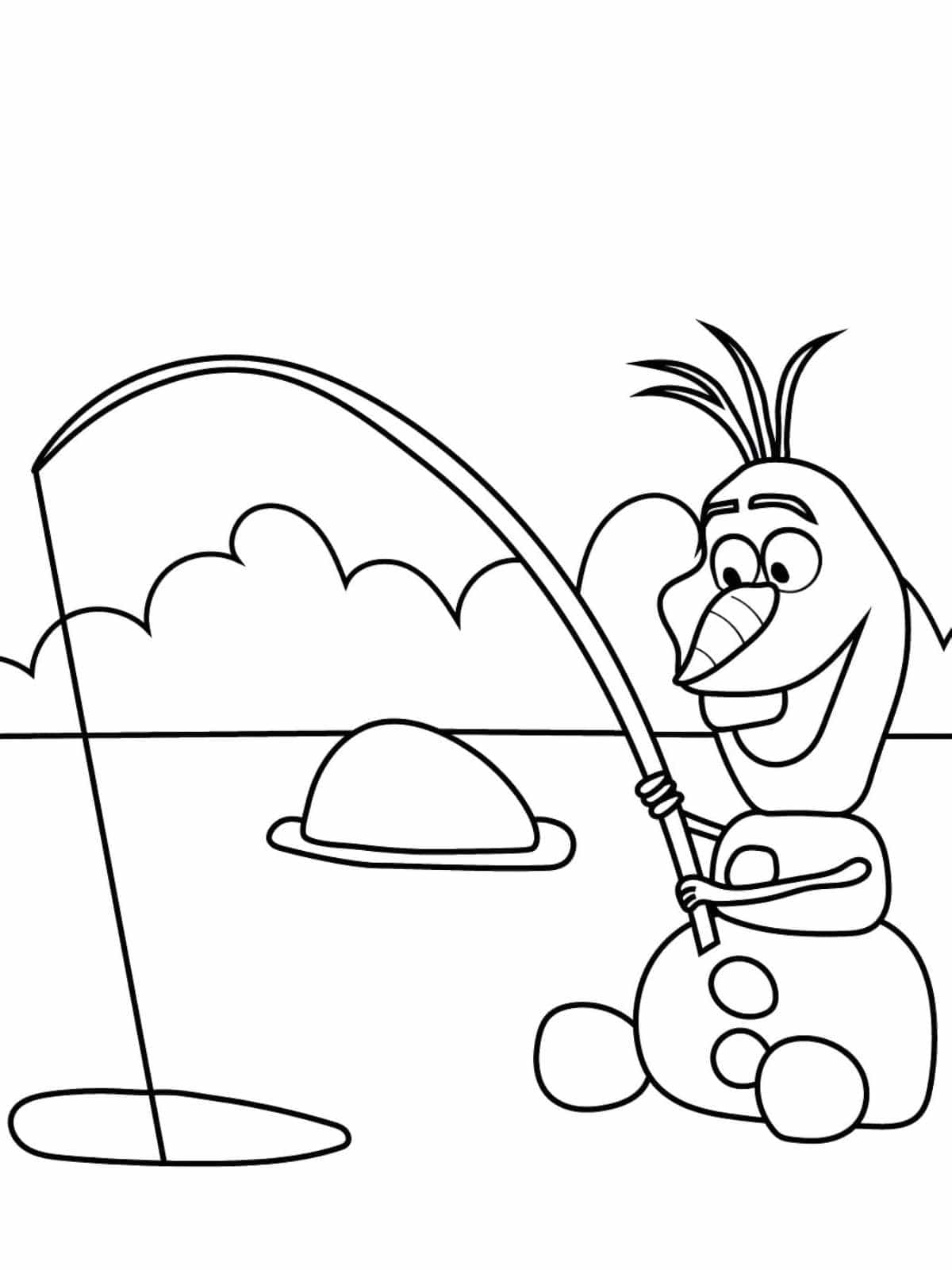 Olaf In Winter Wonderland Coloring Page