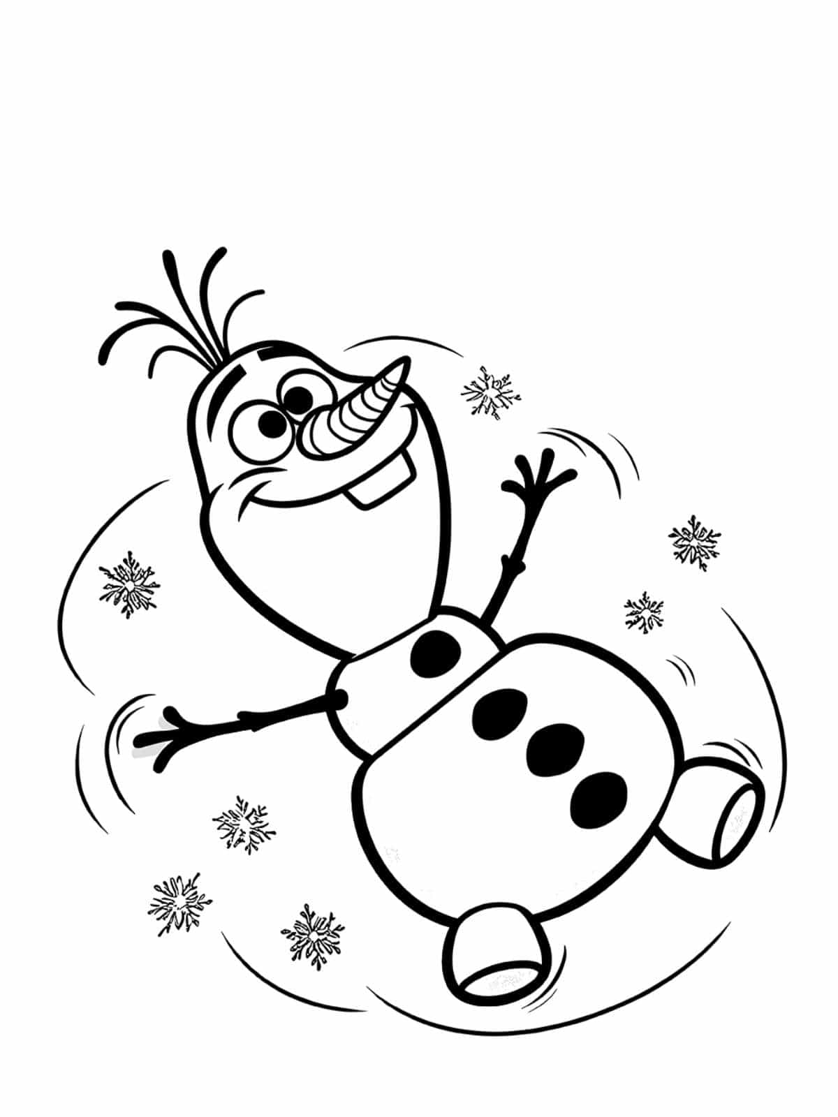 Olaf Laughing Coloring Page