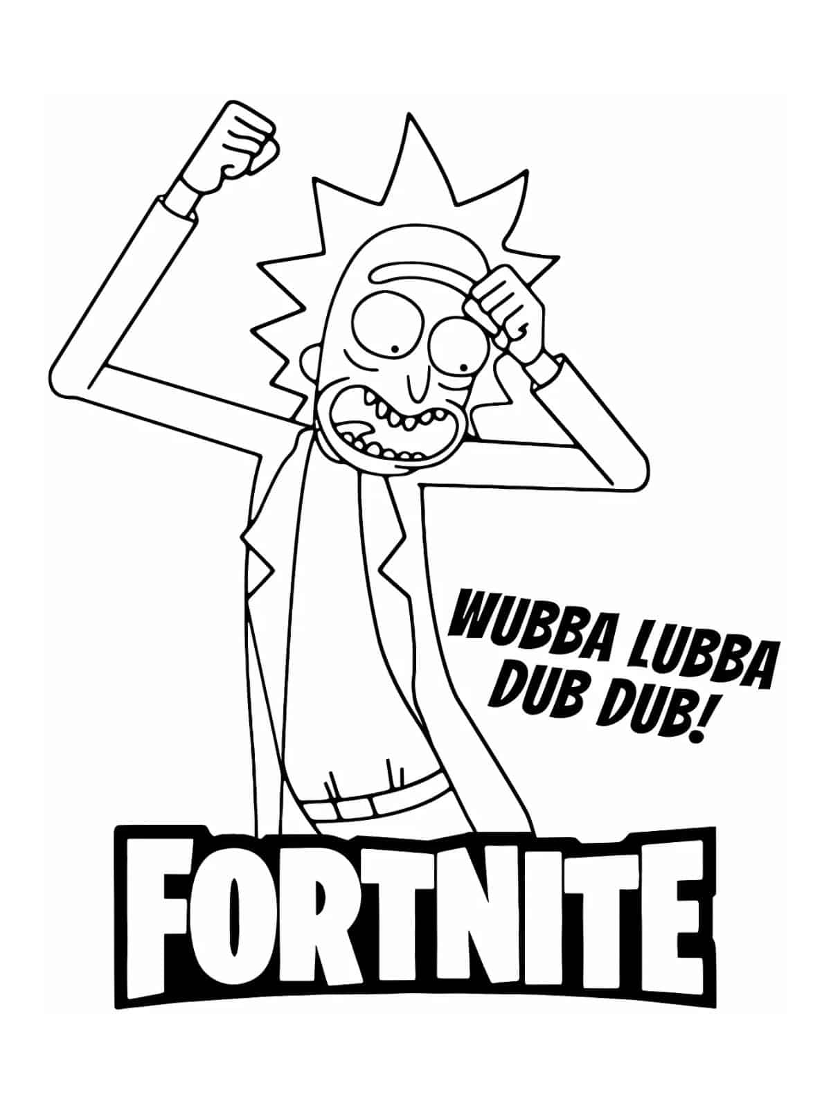 Online Game Fortnite Coloring Pages