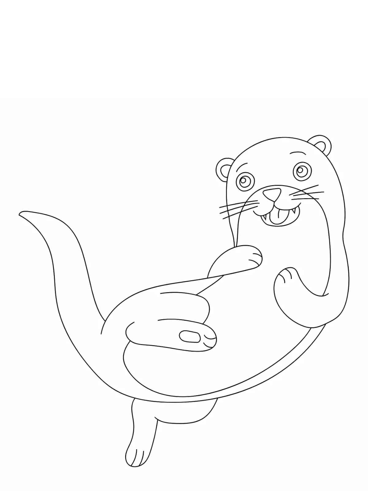 Otter With Webbed Feet Coloring Pages