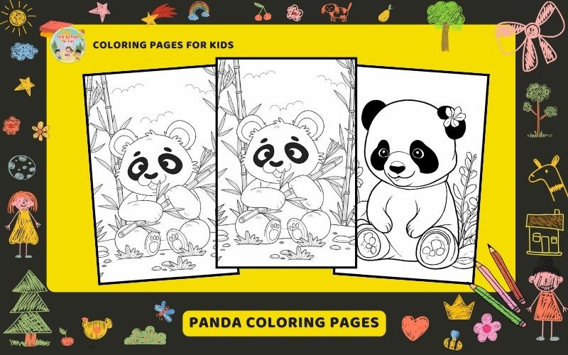 Panda Coloring Pages Featured Image