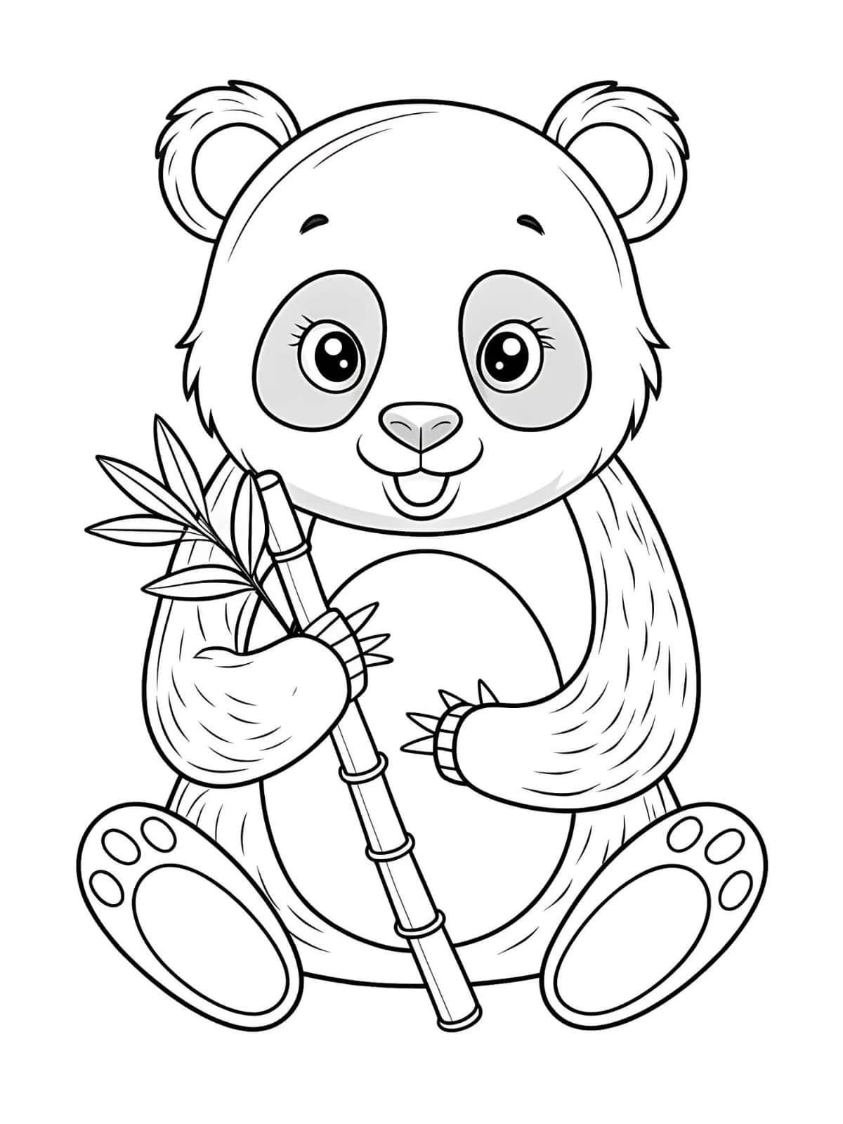 Panda Coloring Pages For Preschoolers