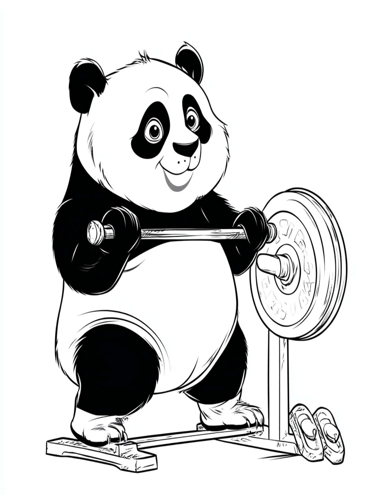 Panda Gym Coloring Pages