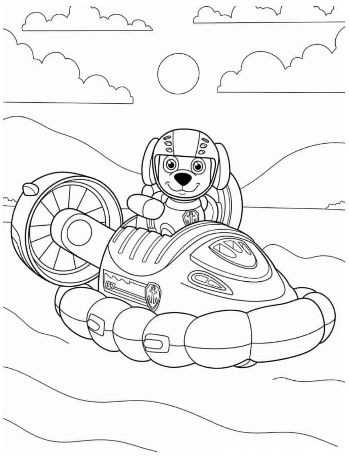 Paw Patrol Coloring Pages Hovercraft Hero