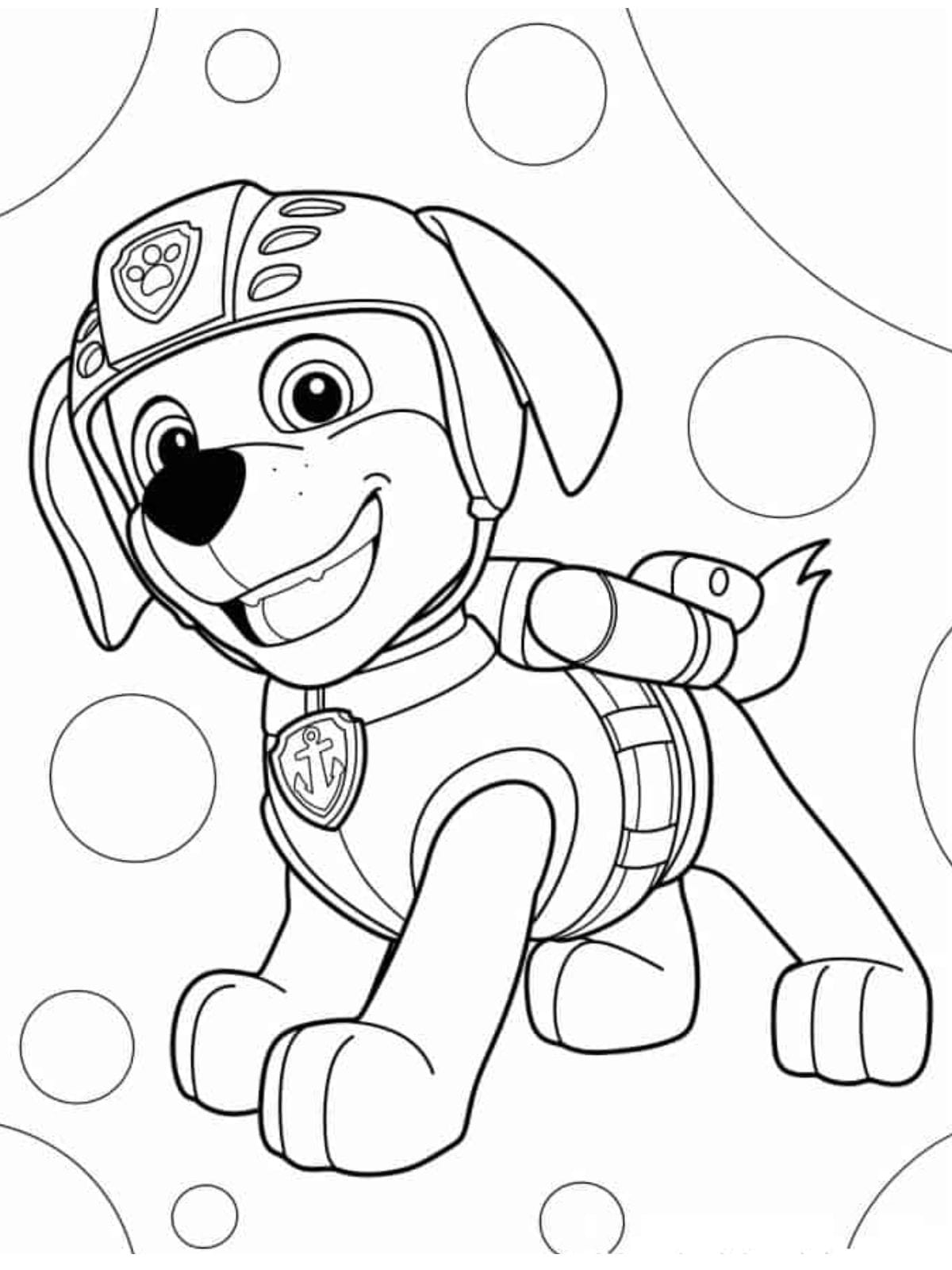 Paw Patrol Zuma Underwater Adventure Coloring Sheet