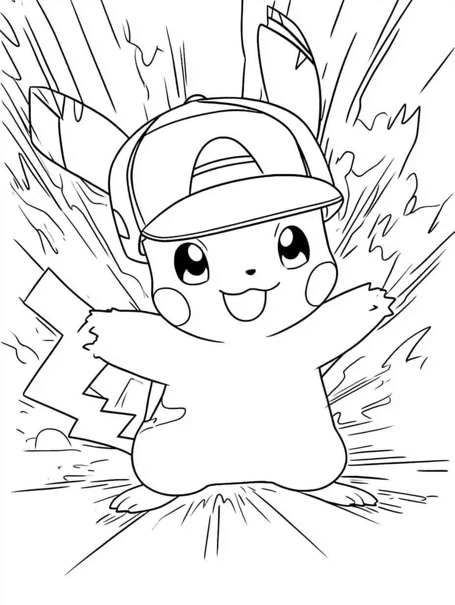 Pikachu Electric Coloring Pages