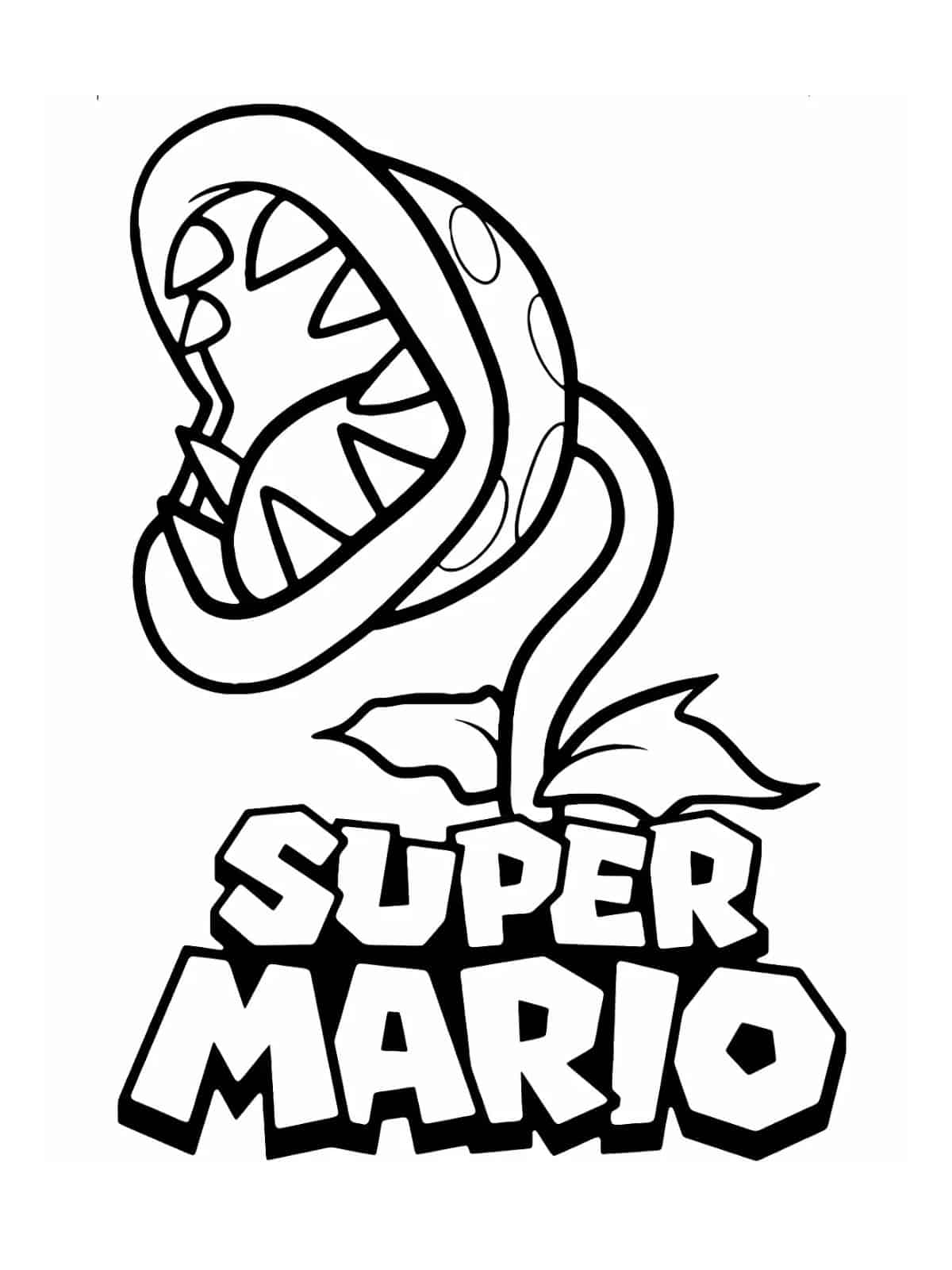 Piranha Plant Coloring Pages