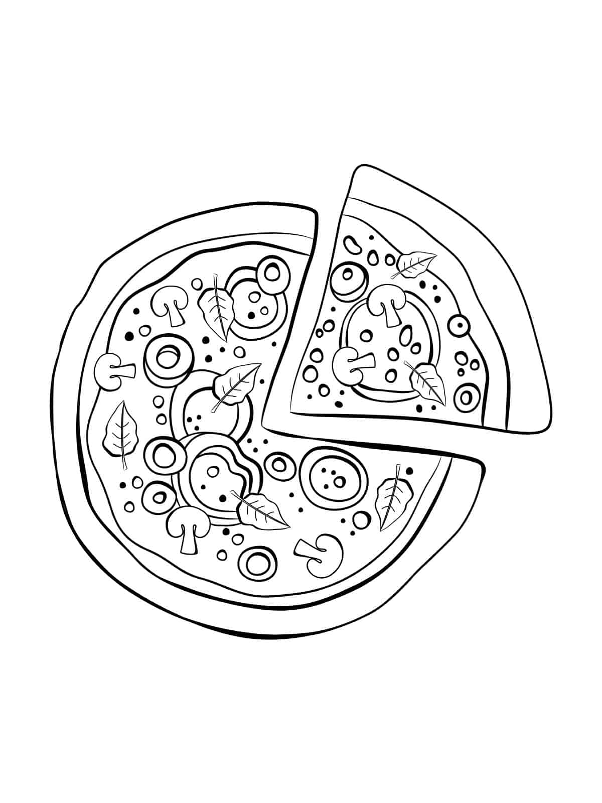 Pizza Coloring Pages