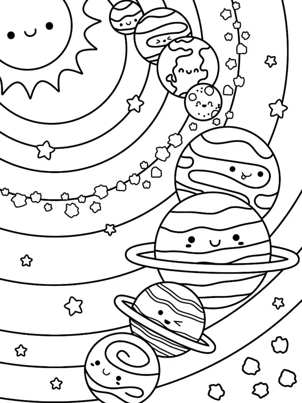 Planets Aligning Coloring Pages