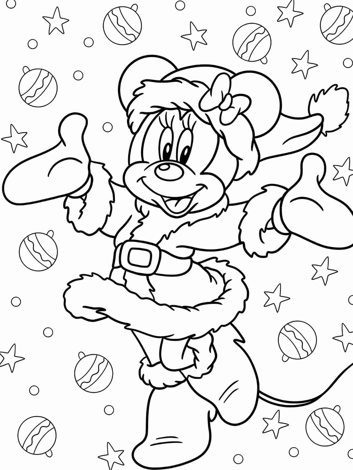 Pluto Christmas Coloring Pages