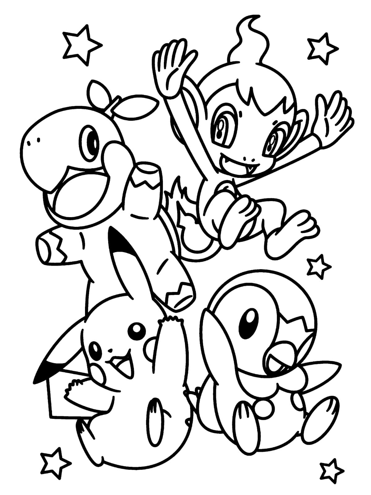 Pokemon Evolving Coloring Pages