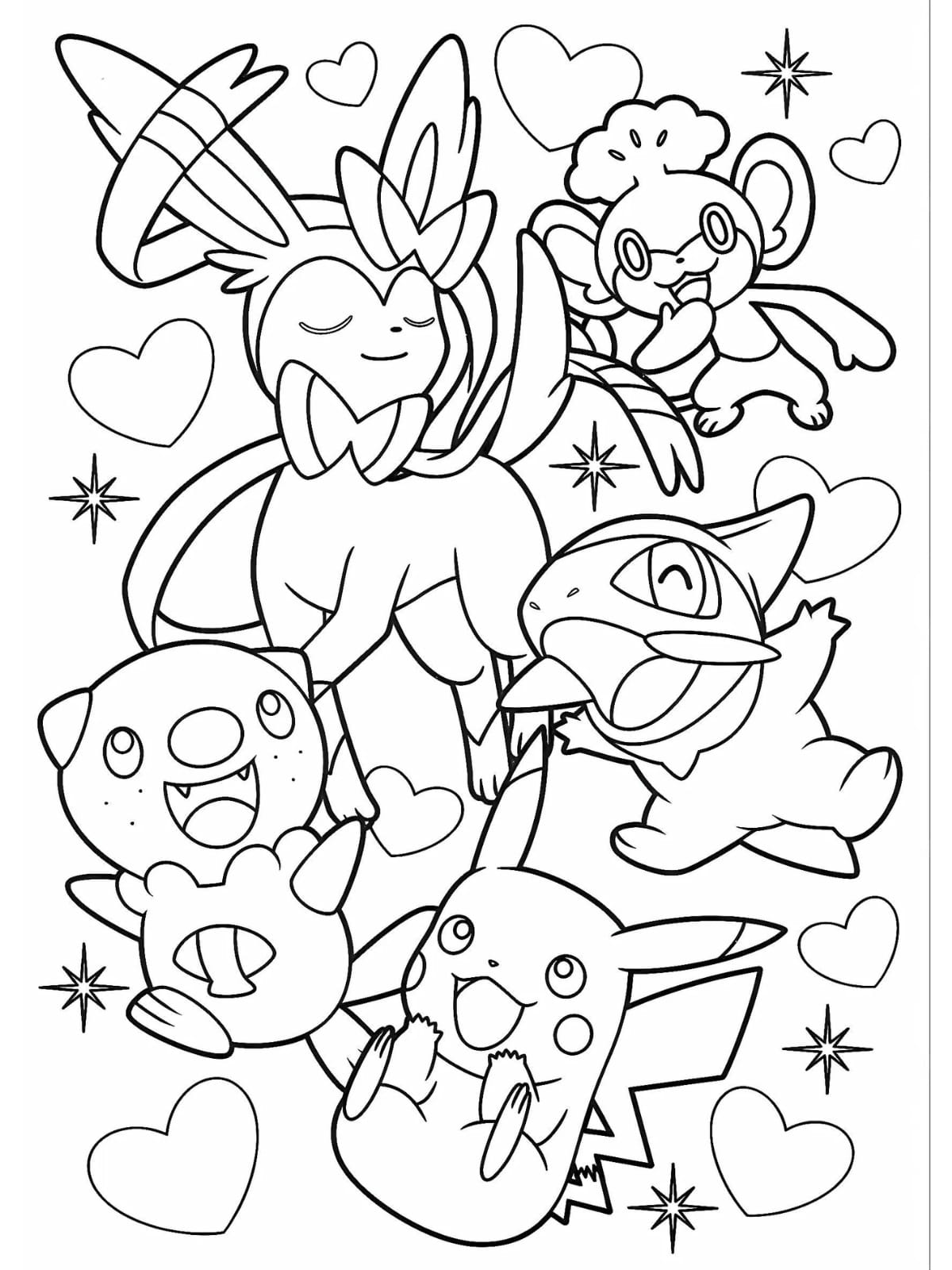 Pokemon With Trainer Coloring Sheets