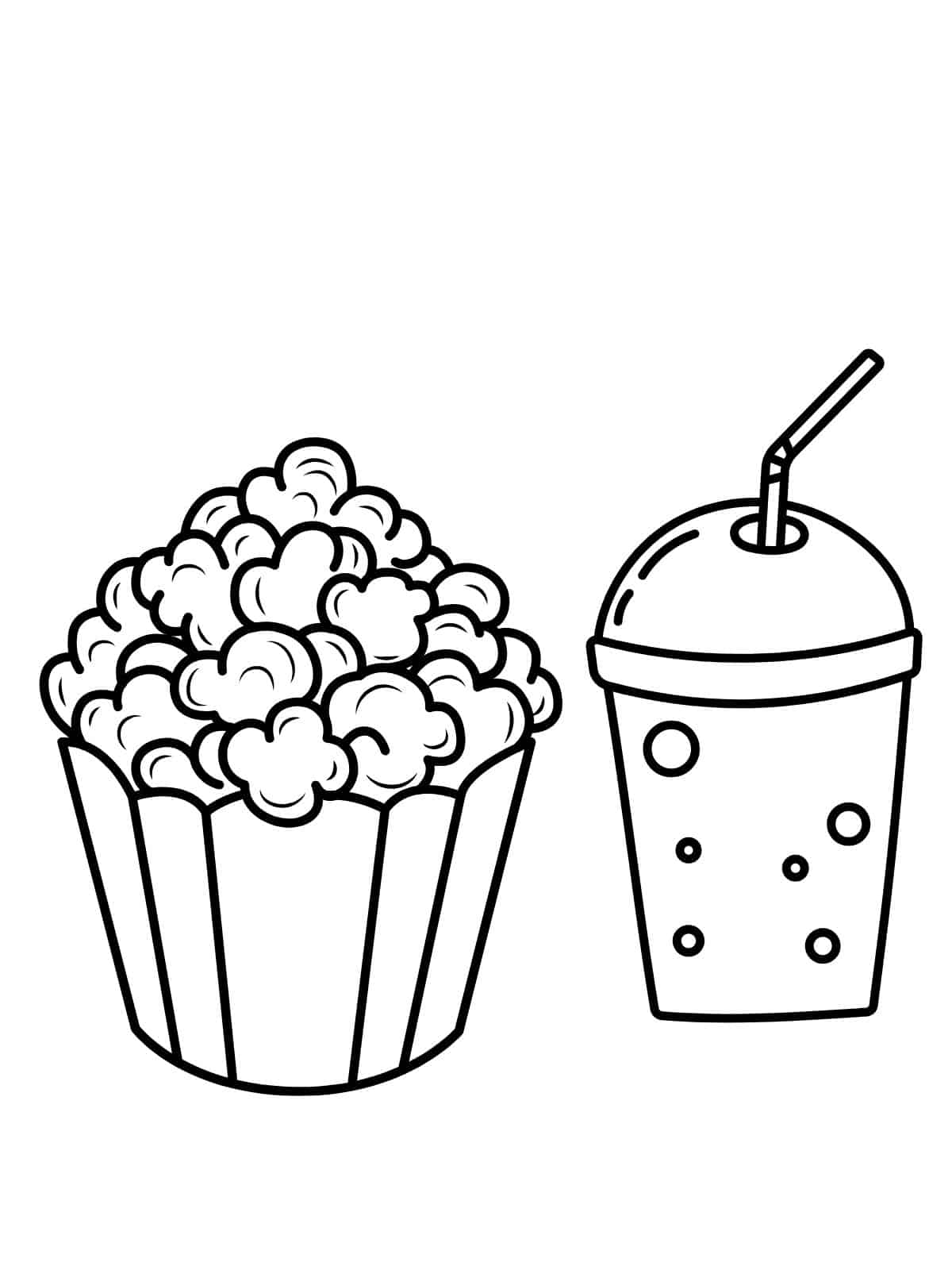 Popcorn Coloring Pages