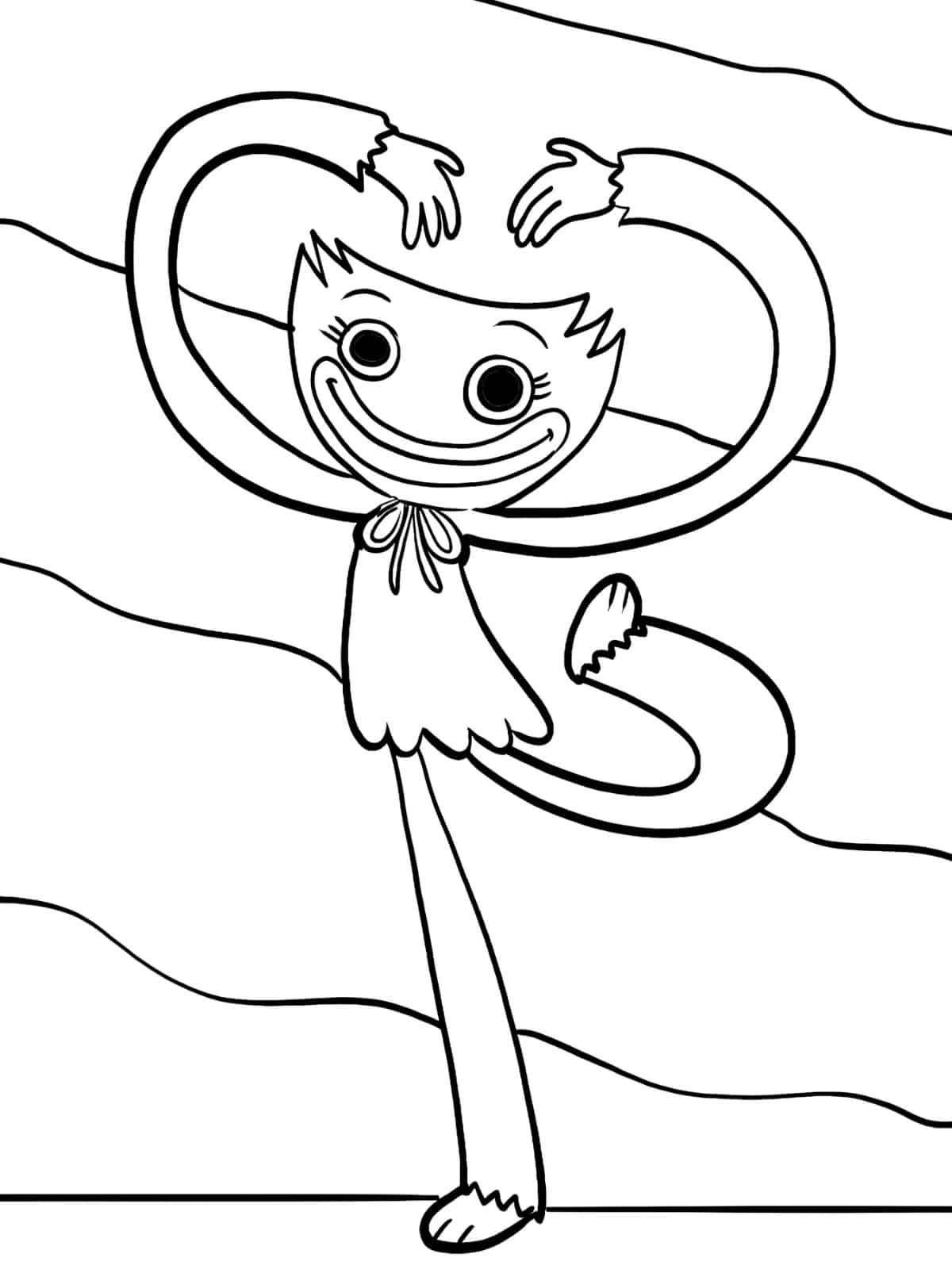 Poppy Playtime Characters Playing Coloring Pages