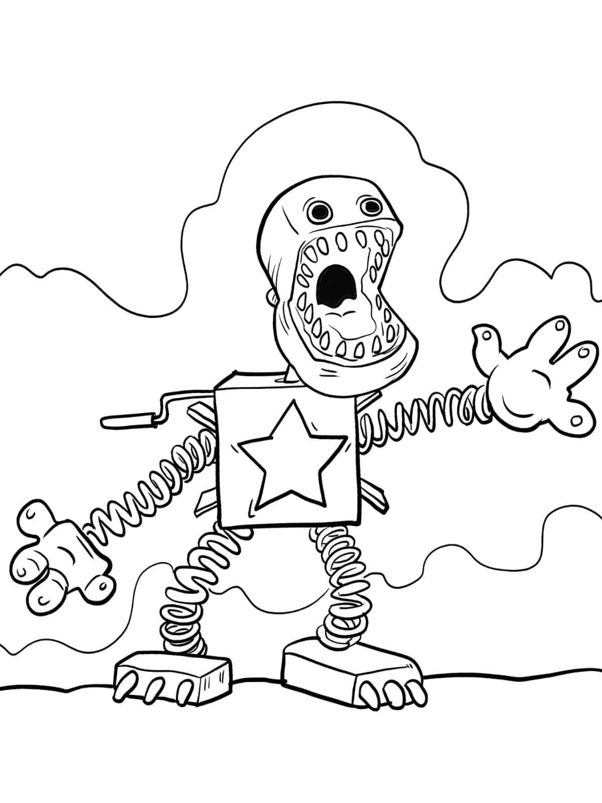 Poppy Playtime Escape Room Coloring Pages