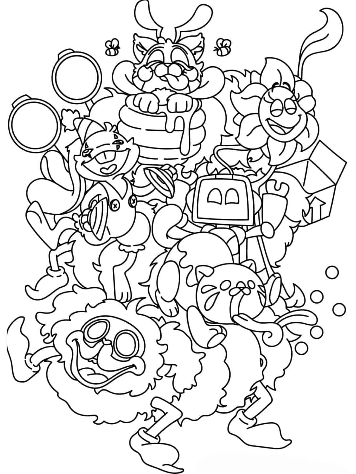 Poppy Playtime Free Printable Coloring Page