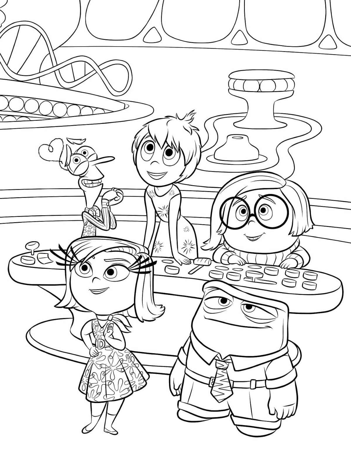 Preschool Inside Out Coloring Sheets