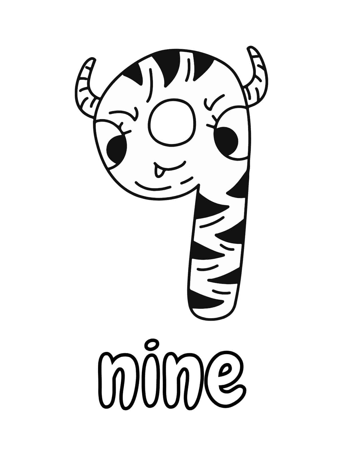 Preschool Numbers Coloring Sheets