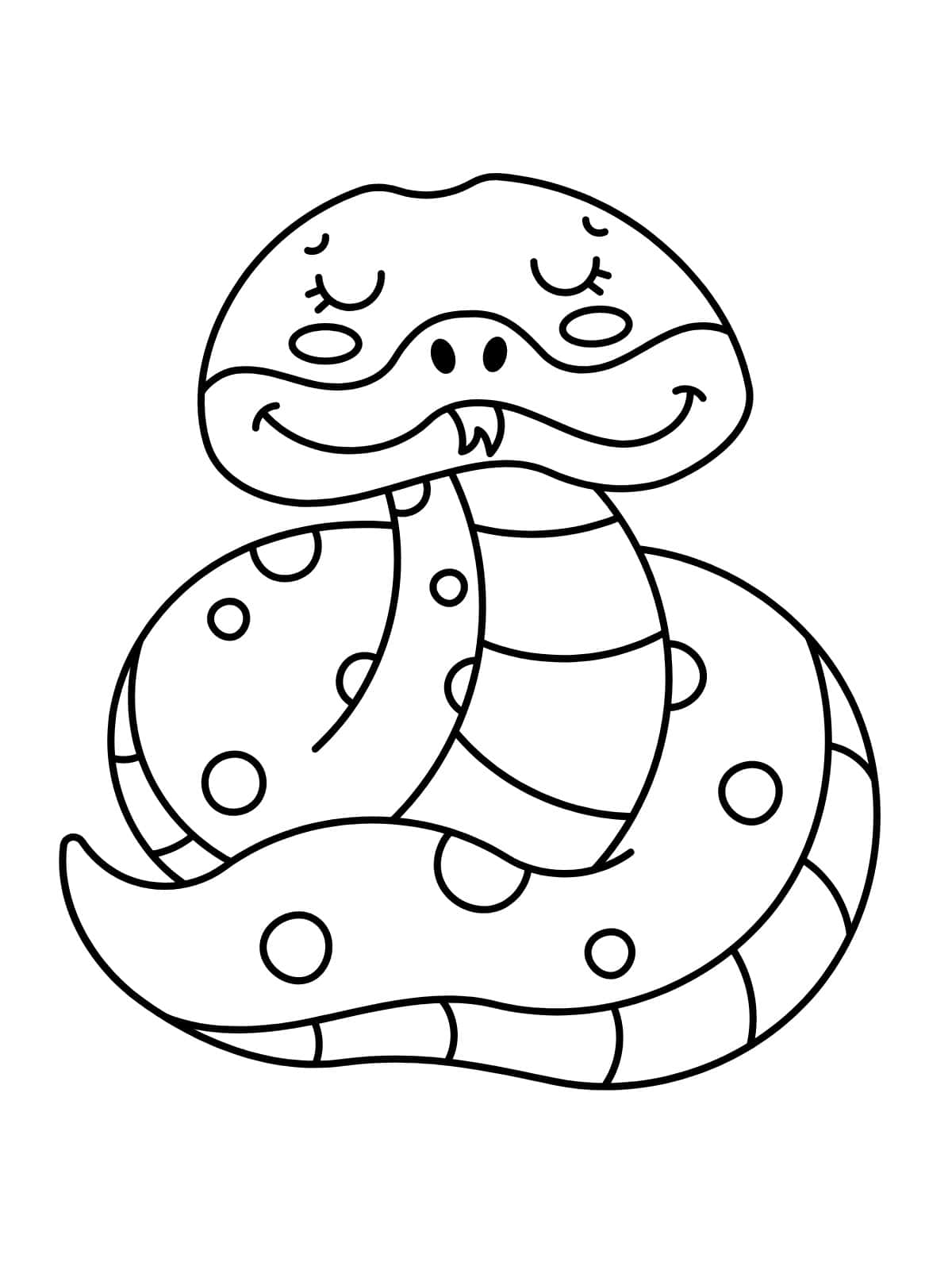 Preschool Snake Coloring Sheets