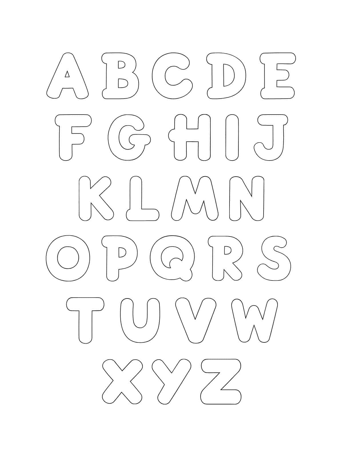 Printable Alphabet Coloring Sheets