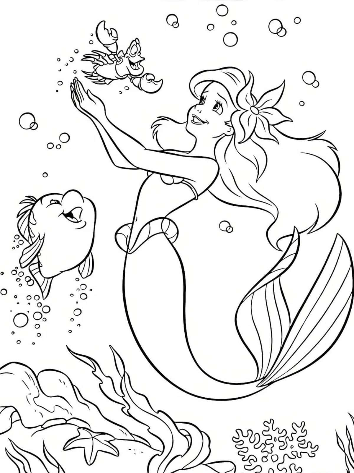 Printable Ariel Coloring Pages