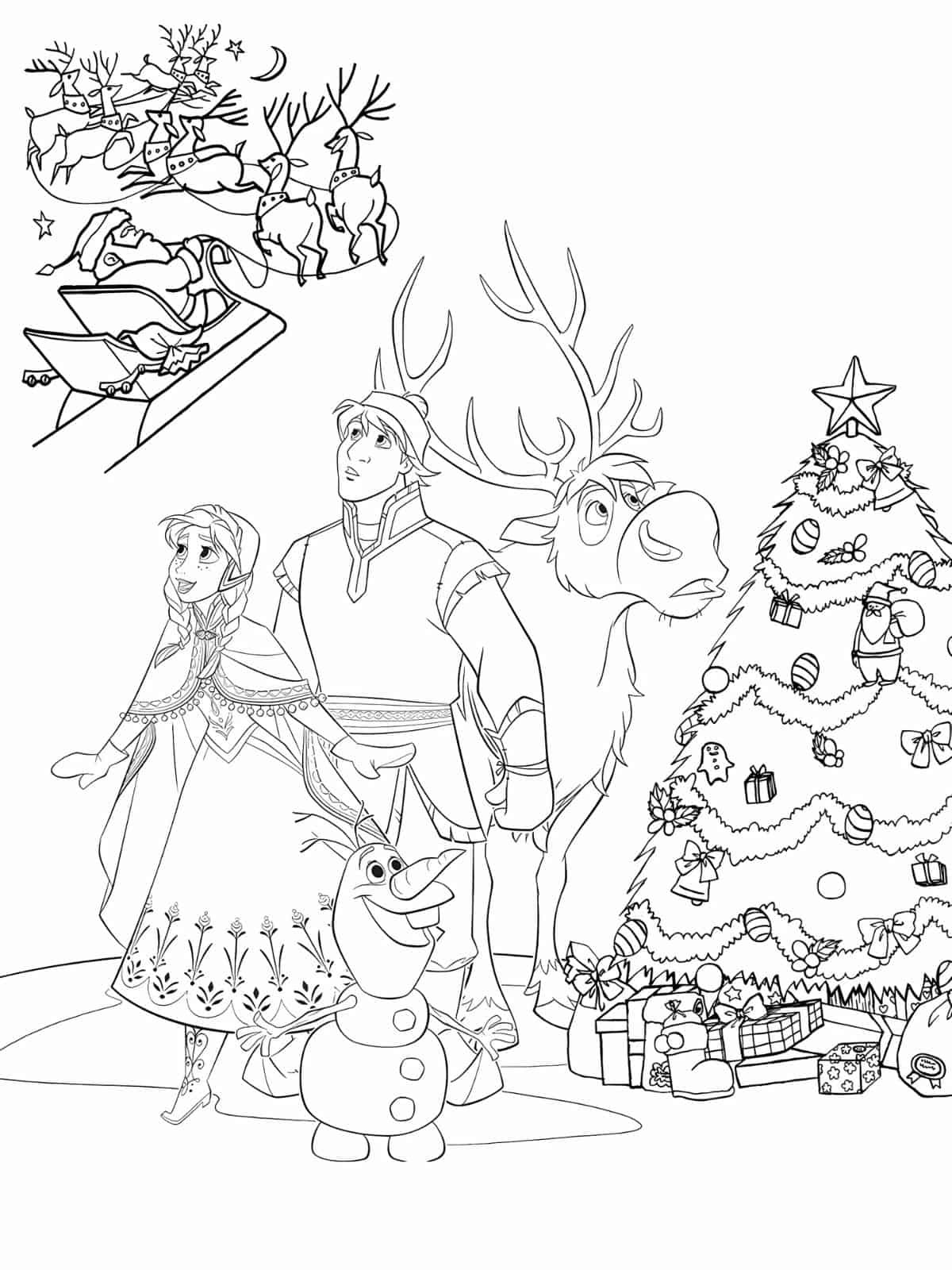 Printable Disney Christmas Coloring Sheets