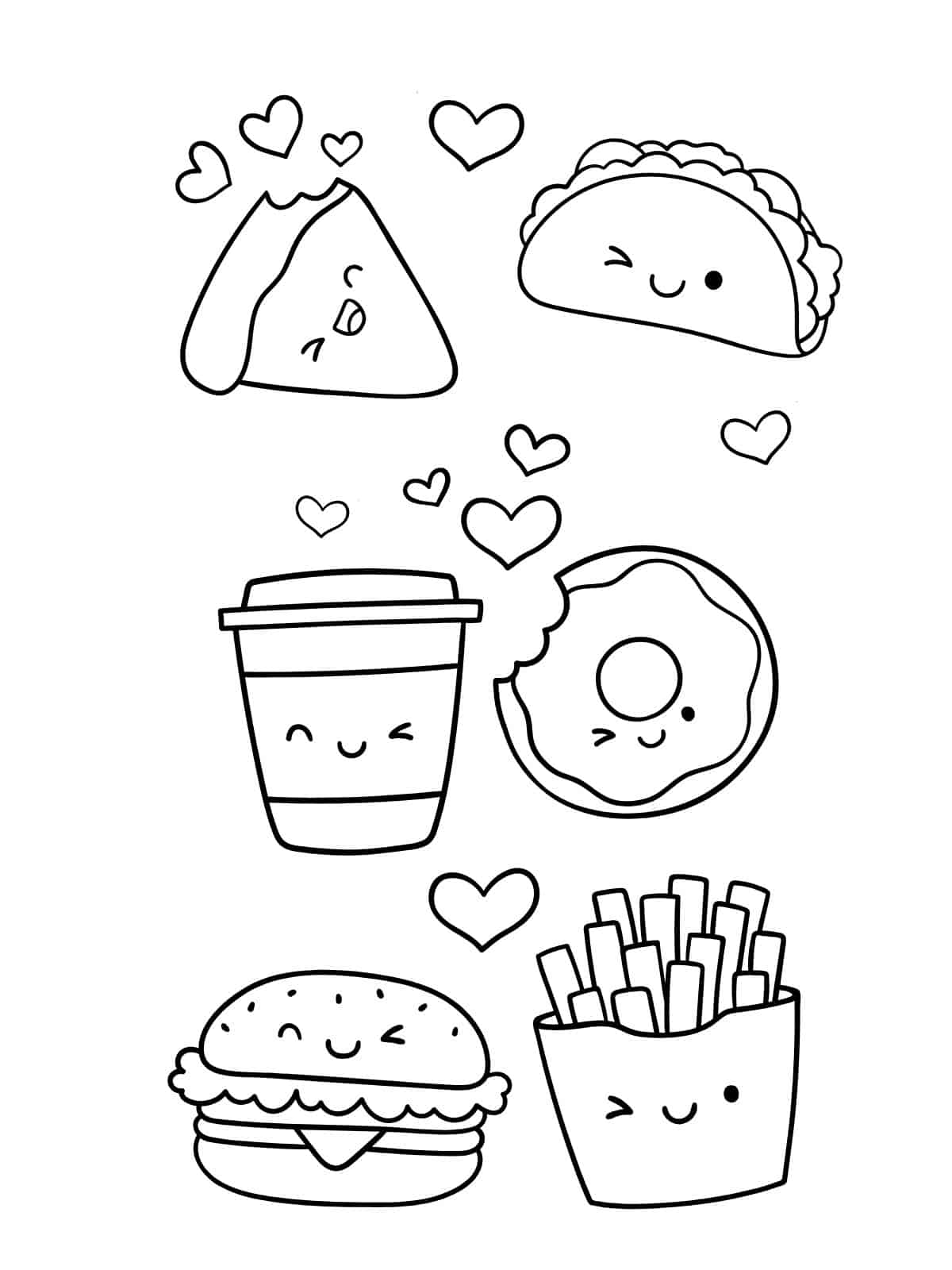 Printable Food Coloring Sheets