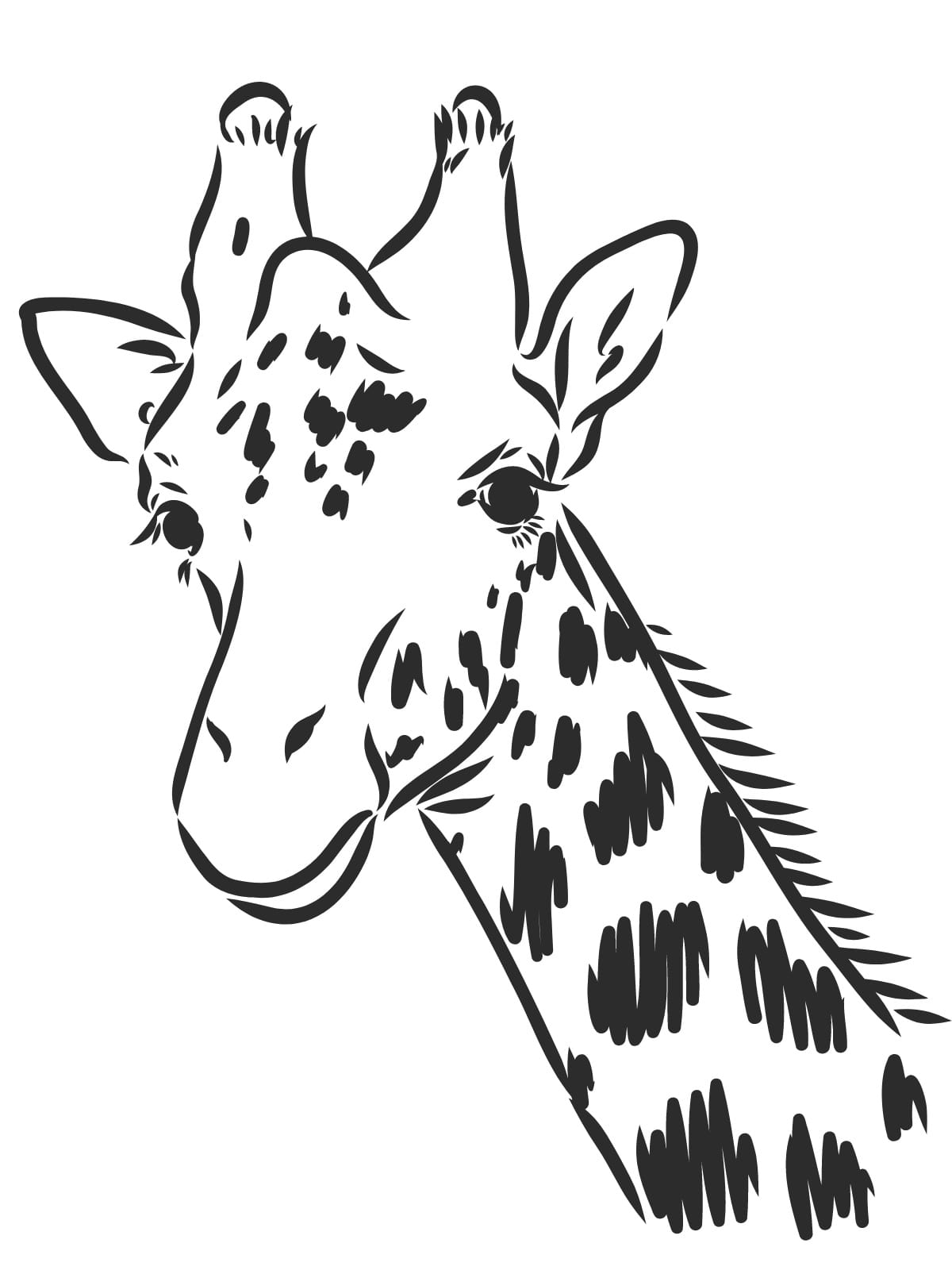 Printable Giraffe Coloring Sheets