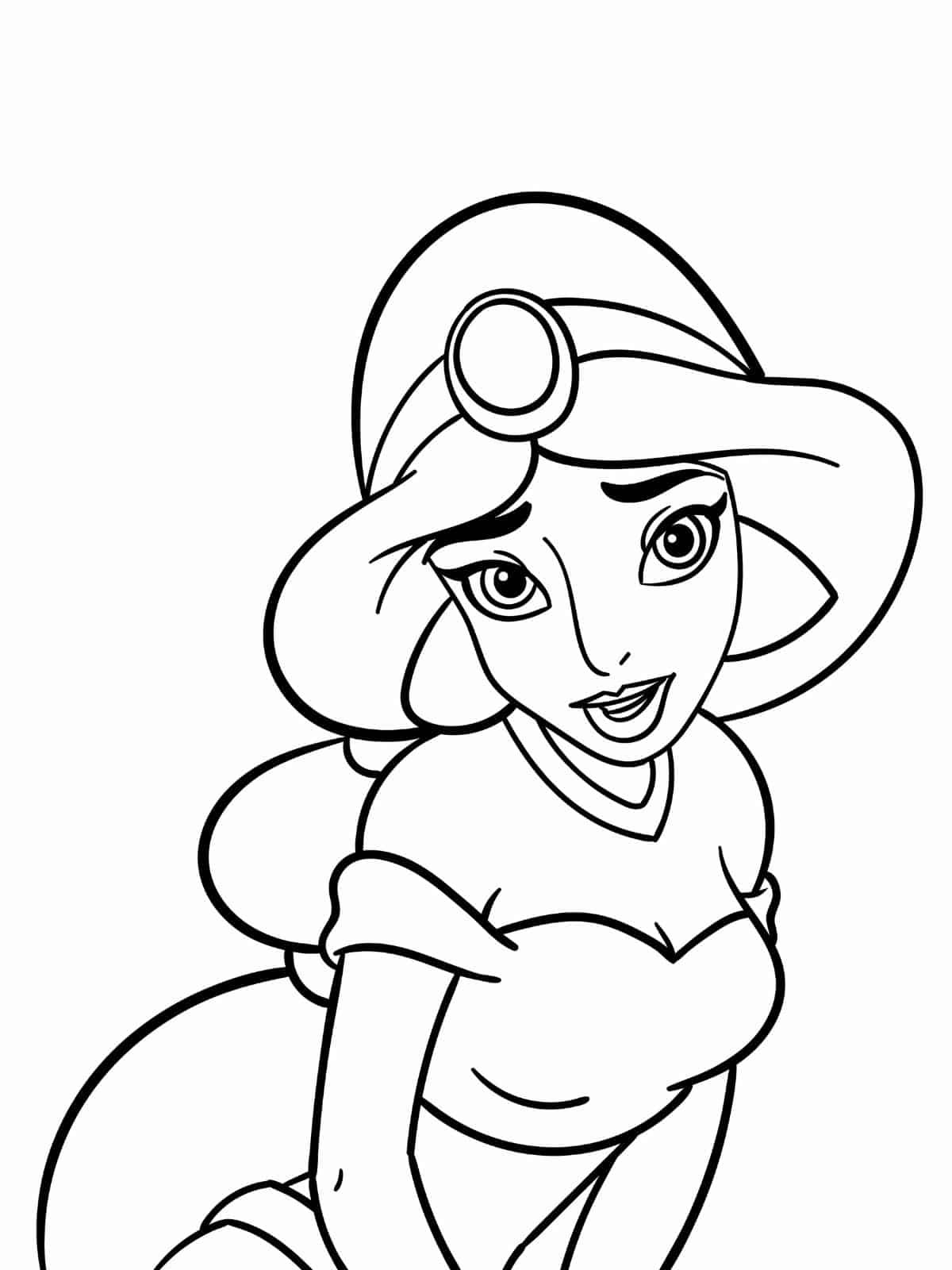 Printable Jasmine Princess Coloring Pages