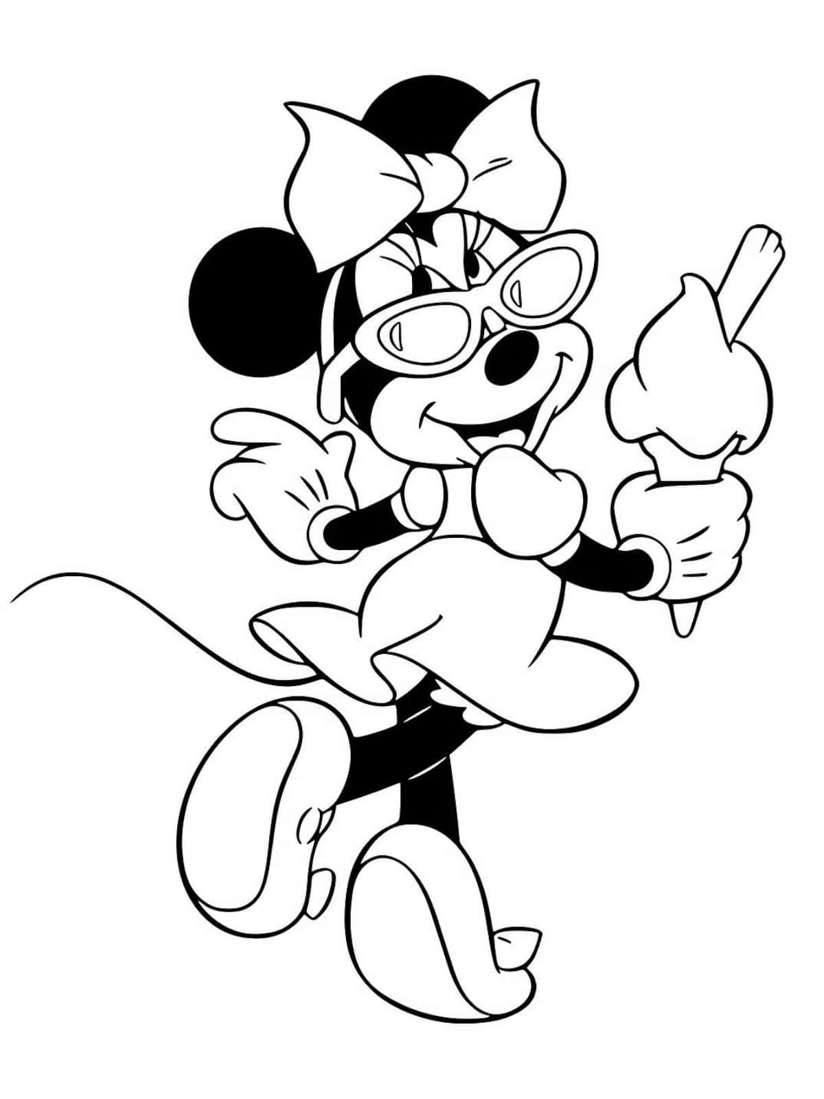 Printable Minnie Mouse Coloring Pages