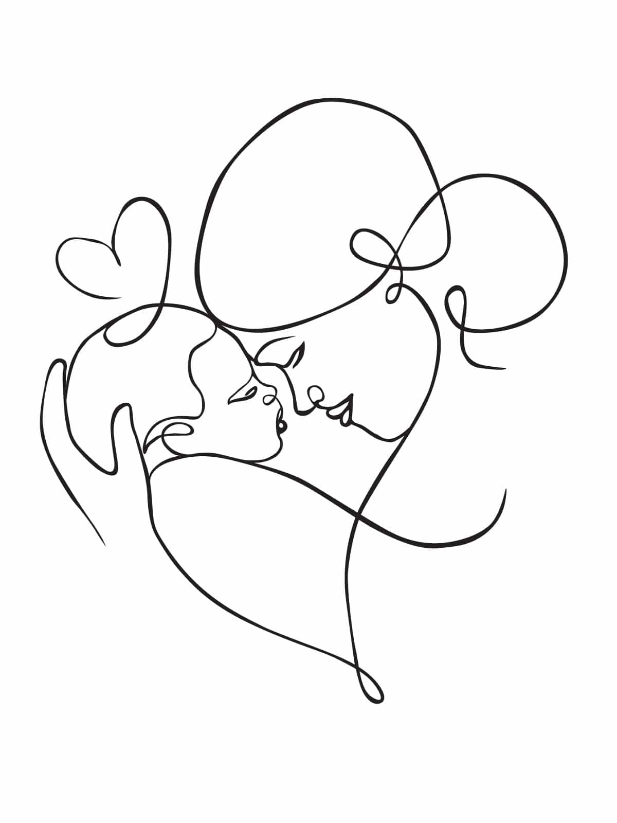 Printable Mother Day Coloring Pages