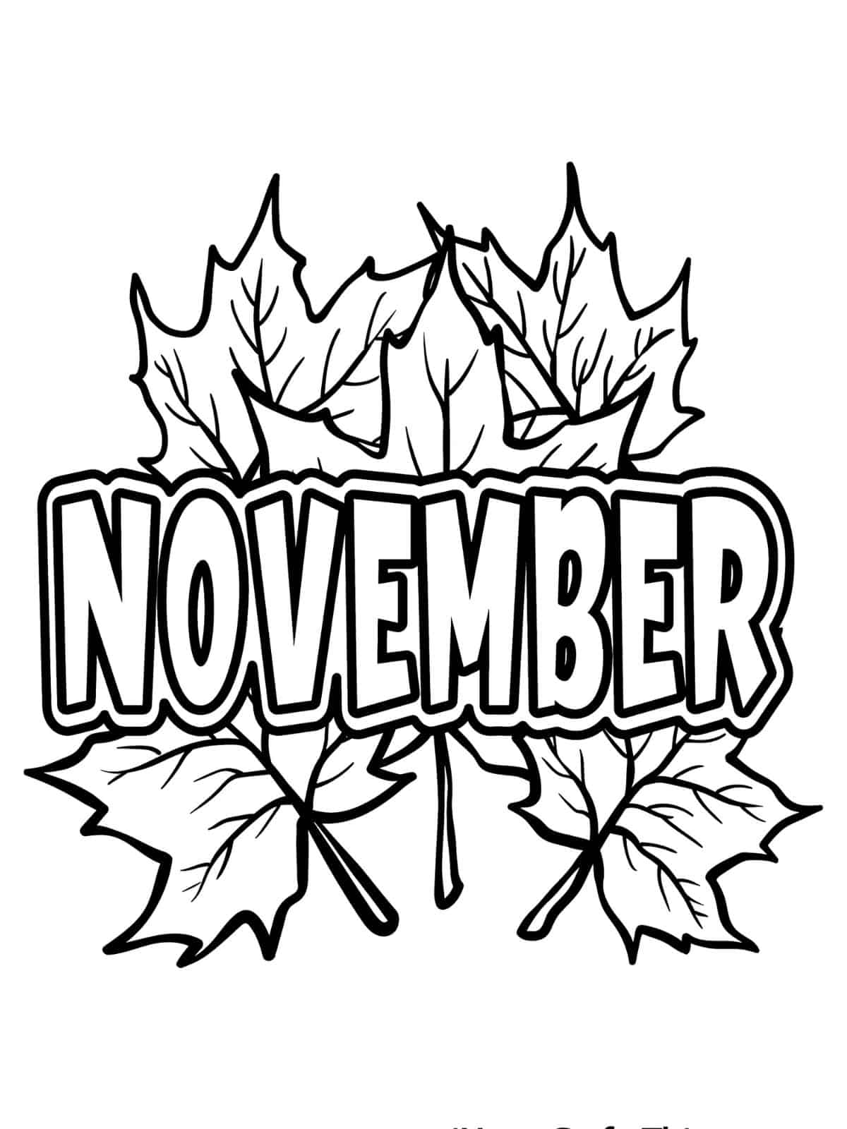 Printable November Coloring Sheets